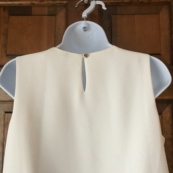 Tommy Hilfiger Ivory Sleeveless Tunic w/Lace Hem Small - Picture 9 of 12